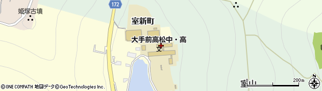 香川県大手前高松高等学校周辺の地図