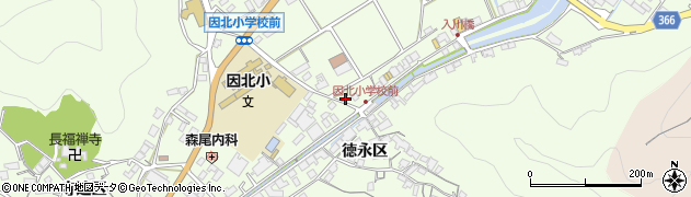 広島県尾道市因島中庄町徳永区周辺の地図