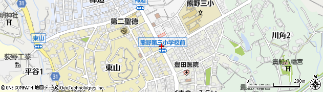熊野第三小学校周辺の地図