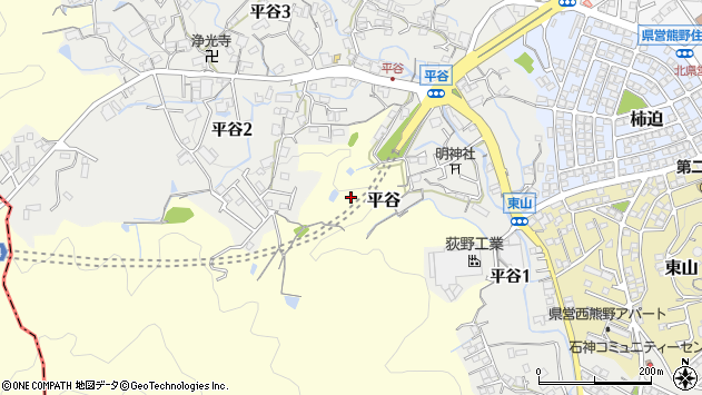 〒731-4229 広島県安芸郡熊野町平谷の地図