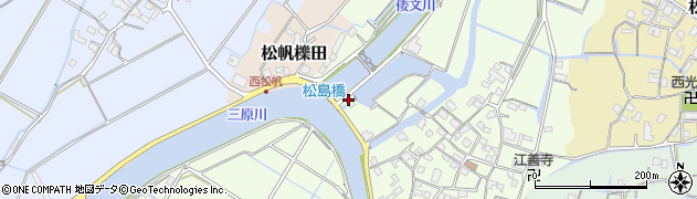 兵庫県倭文川排水機場周辺の地図