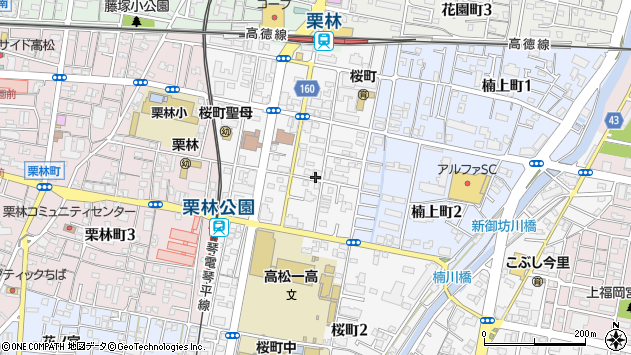 〒760-0074 香川県高松市桜町の地図