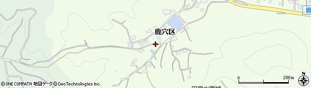 広島県尾道市因島中庄町（鹿穴区）周辺の地図