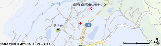 和歌山県橋本市高野口町上中157周辺の地図