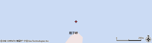 雁子岬周辺の地図