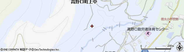 和歌山県橋本市高野口町上中周辺の地図