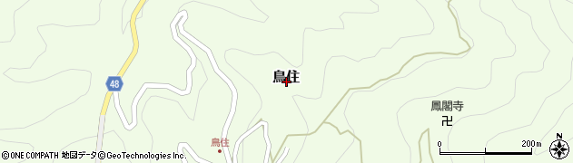 奈良県黒滝村（吉野郡）鳥住周辺の地図