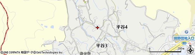 広島県熊野町（安芸郡）平谷周辺の地図
