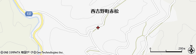 奈良県五條市西吉野町赤松周辺の地図