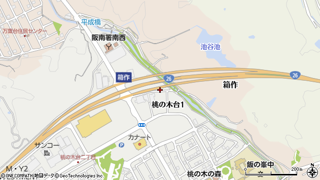 〒599-0236 大阪府阪南市桃の木台の地図