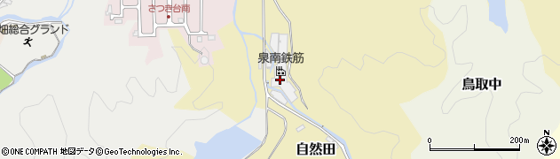 大阪府阪南市自然田1860周辺の地図