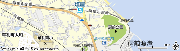 四国新聞　四国新聞牟礼・佐野販売所周辺の地図