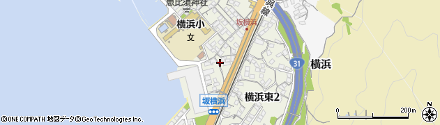 広島県坂町（安芸郡）横浜東周辺の地図