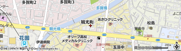 香川県高松市観光町周辺の地図