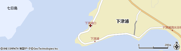 下津浦口周辺の地図