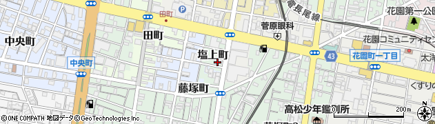 香川県高松市塩上町周辺の地図