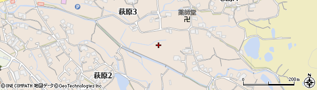 広島県熊野町（安芸郡）萩原周辺の地図