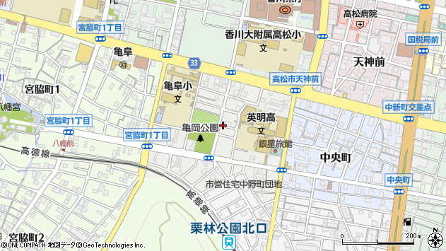 〒760-0006 香川県高松市亀岡町の地図