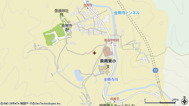 〒590-0514 大阪府泉南市信達金熊寺の地図