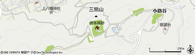 洲本城跡周辺の地図