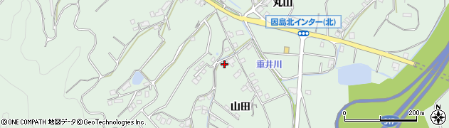 広島県尾道市因島重井町山田周辺の地図