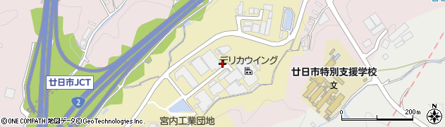 広島県廿日市市宮内工業団地周辺の地図