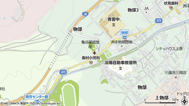 〒656-0051 兵庫県洲本市物部の地図