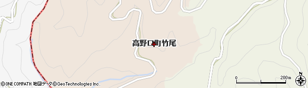 和歌山県橋本市高野口町竹尾周辺の地図