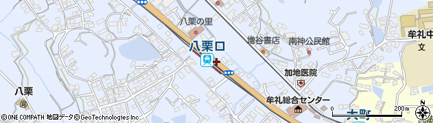 八栗口駅周辺の地図