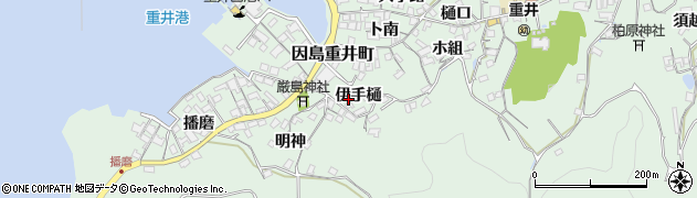 広島県尾道市因島重井町伊手樋6599周辺の地図