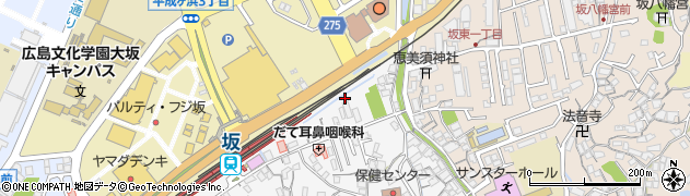 広島県坂町（安芸郡）丸子周辺の地図