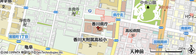 香川県庁内郵便局周辺の地図