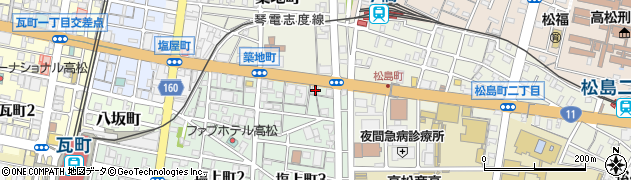 株式会社ソニック　高松支社周辺の地図