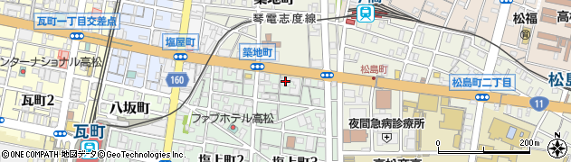 ＪＡ香川県塩上周辺の地図