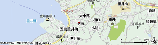 広島県尾道市因島重井町（ト南）周辺の地図