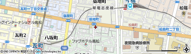 朝銀西信用組合香川支店周辺の地図