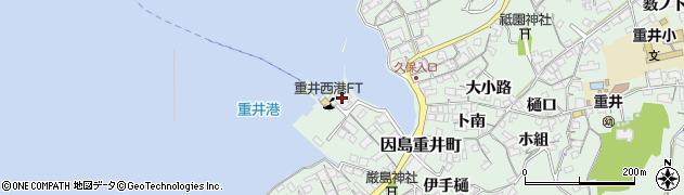 尾道市農協　重井西浜倉庫周辺の地図