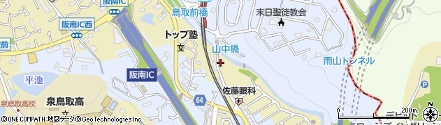大阪府阪南市自然田462周辺の地図