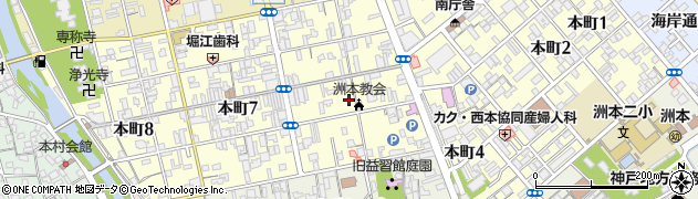 本町学園周辺の地図