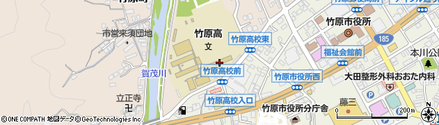 竹原高等学校周辺の地図