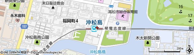 沖松島駅周辺の地図