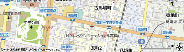 高松信用金庫　本部周辺の地図