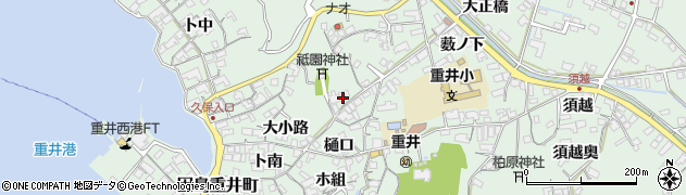 広島県尾道市因島重井町（砂原）周辺の地図