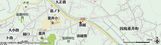 広島県尾道市因島重井町須越3373周辺の地図