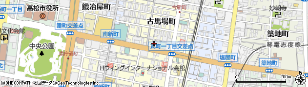 商工中金　高松支店周辺の地図