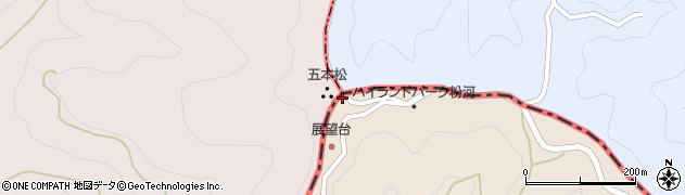 五本松周辺の地図