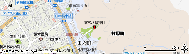 礒宮八幡神社周辺の地図