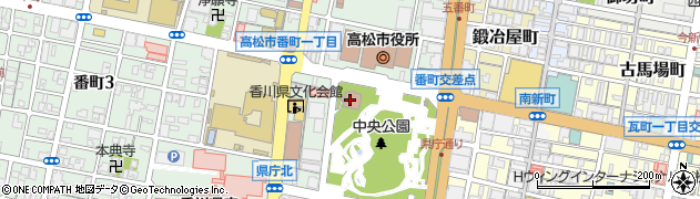 香川県庁　出先機関周辺の地図