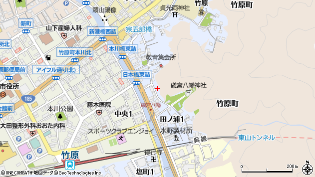 〒725-0023 広島県竹原市田ノ浦の地図