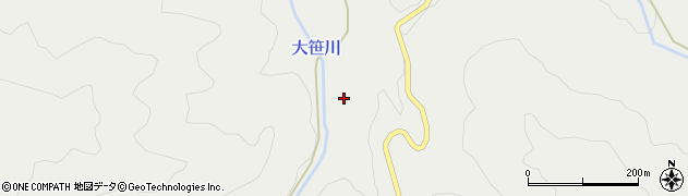 大笹川周辺の地図